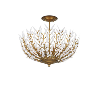 Currey & Company Magnum Opus 22.5" Brass 4-Light Semi-Flush Mount 2