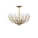 Currey & Company Magnum Opus 22.5" Brass 4-Light Semi-Flush Mount 3