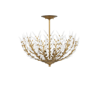 Currey & Company Magnum Opus 22.5" Brass 4-Light Semi-Flush Mount 3