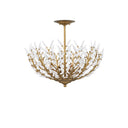 Currey & Company Magnum Opus 22.5" Brass 4-Light Semi-Flush Mount 