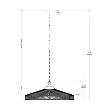 Currey & Company Maldives 36" Chandelier 5-Light Chandelier 6