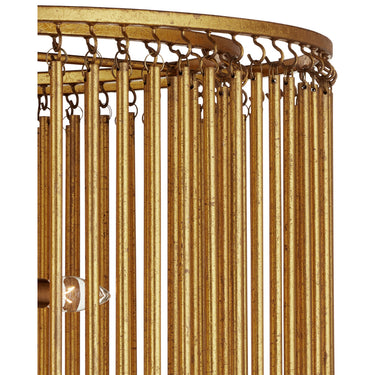 Currey & Company Mantra 24" Gold 3-Light Semi-Flush Mount 1