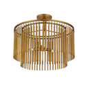 Currey & Company Mantra 24" Gold 3-Light Semi-Flush Mount 2