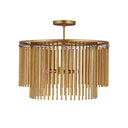 Currey & Company Mantra 24" Gold 3-Light Semi-Flush Mount 3