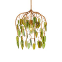 Currey & Company Midsummer 16" Green Leaves 1-Light Pendant 2