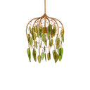 Currey & Company Midsummer 16" Green Leaves 1-Light Pendant 3