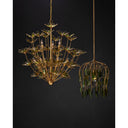 Currey & Company Midsummer 16" Green Leaves 1-Light Pendant 6