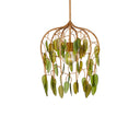 Currey & Company Midsummer 16" Green Leaves 1-Light Pendant 