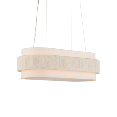Currey & Company Monreale 39.5" Twine 5-Light Oval Chandelier 