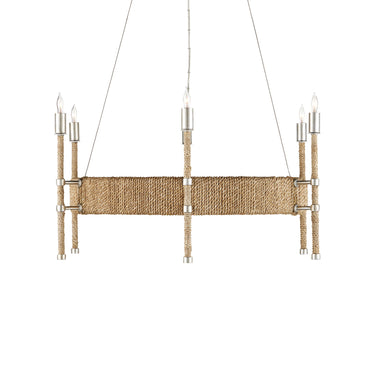 Currey & Company Monzie 30.25" Rope 6-Light Chandelier 2