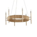 Currey & Company Monzie 30.25" Rope 6-Light Chandelier 3