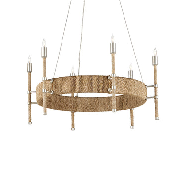 Currey & Company Monzie 30.25" Rope 6-Light Chandelier 3