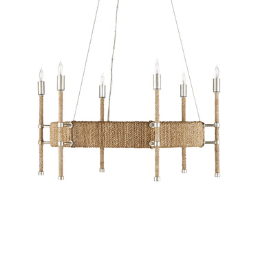Currey & Company Monzie 30.25" Rope 6-Light Chandelier 4
