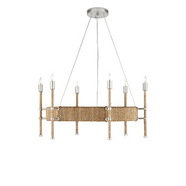 Currey & Company Monzie 30.25" Rope 6-Light Chandelier 5