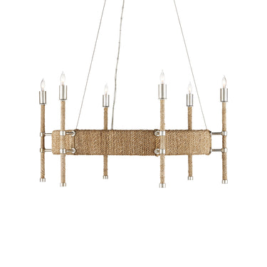 Currey & Company Monzie 30.25" Rope 6-Light Chandelier 