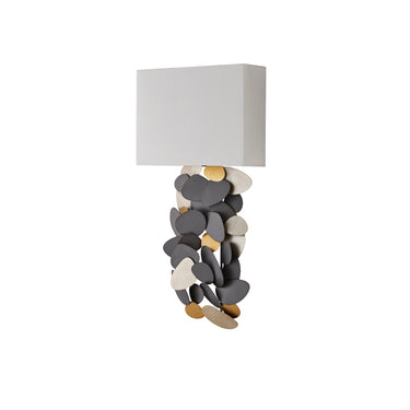 Currey & Company Moon Dust 1-Light Gray Gold Wall Sconce 3