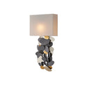 Currey & Company Moon Dust 1-Light Gray Gold Wall Sconce 