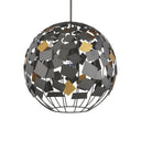 Currey & Company Moon Night 23.5" Gray & Gold 1-Light Orb Chandelier 2