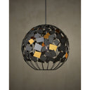 Currey & Company Moon Night 23.5" Gray & Gold 1-Light Orb Chandelier 4