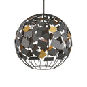 Currey & Company Moon Night 23.5" Gray & Gold 1-Light Orb Chandelier 