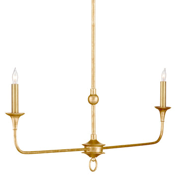Currey & Company Nottaway 40" 2-Light Linear Chandelier 10