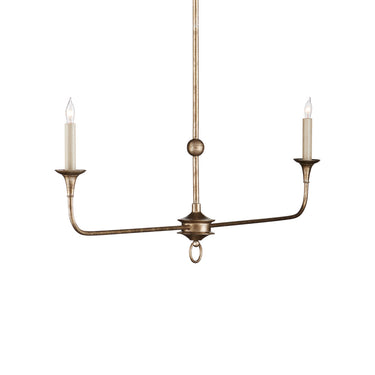 Currey & Company Nottaway 40" 2-Light Linear Chandelier 1