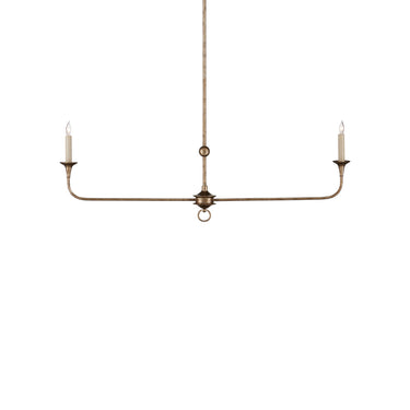 Currey & Company Nottaway 40" 2-Light Linear Chandelier 