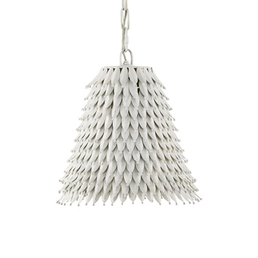 Currey & Company Overlay 12.5" White 1-Light Pendant 3