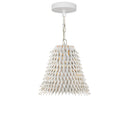 Currey & Company Overlay 12.5" White 1-Light Pendant 4
