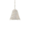 Currey & Company Overlay 12.5" White 1-Light Pendant 