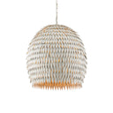 Currey & Company Overlay 24" White 3-Light Pendant 2