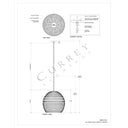 Currey & Company Overlay 24" White 3-Light Pendant 7