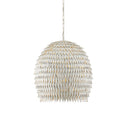 Currey & Company Overlay 24" White 3-Light Pendant 
