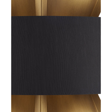 Currey & Company Oxenwood 24" Brass & Black 6-Light Chandelier 1