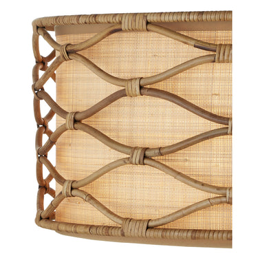 Currey & Company Partita 28.25" Rattan 3-Light Pendant 1