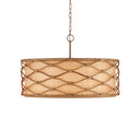 Currey & Company Partita 28.25" Rattan 3-Light Pendant 3