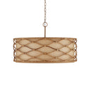 Currey & Company Partita 28.25" Rattan 3-Light Pendant 4