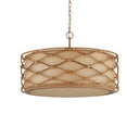 Currey & Company Partita 28.25" Rattan 3-Light Pendant 5
