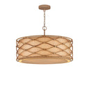Currey & Company Partita 28.25" Rattan 3-Light Pendant 6