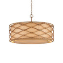 Currey & Company Partita 28.25" Rattan 3-Light Pendant 