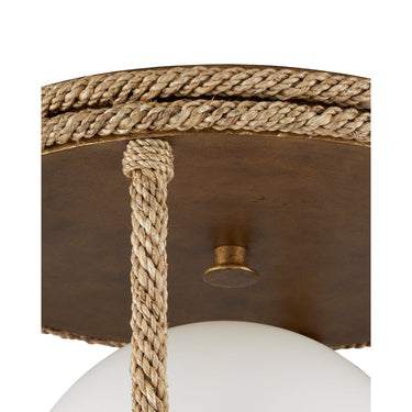 Currey & Company Passageway 14.5" Rope Flush Mount 2