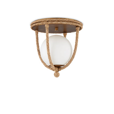 Currey & Company Passageway 14.5" Rope Flush Mount 4