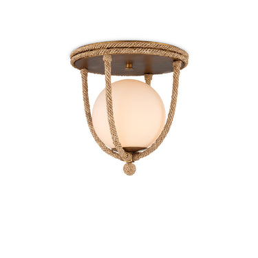 Currey & Company Passageway 14.5" Rope Flush Mount 