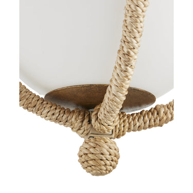 Currey & Company Passageway 7" Rope 1-Light Pendant 1