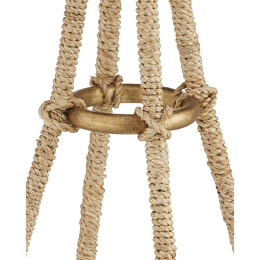 Currey & Company Passageway 7" Rope 1-Light Pendant 2