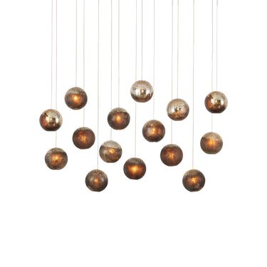 Currey & Company Pathos 15-Light Linear Multi-Drop Pendant 