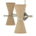 Currey & Company Pennyworth 36" Grasscloth 10-Light Chandelier 1