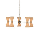 Currey & Company Pennyworth 36" Grasscloth 10-Light Chandelier 2