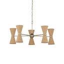 Currey & Company Pennyworth 36" Grasscloth 10-Light Chandelier 4