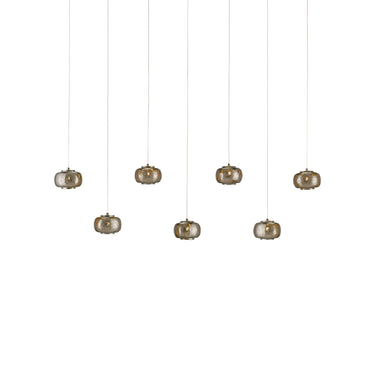 Currey & Company Pepper 7-Light Linear Multi-Drop Pendant 